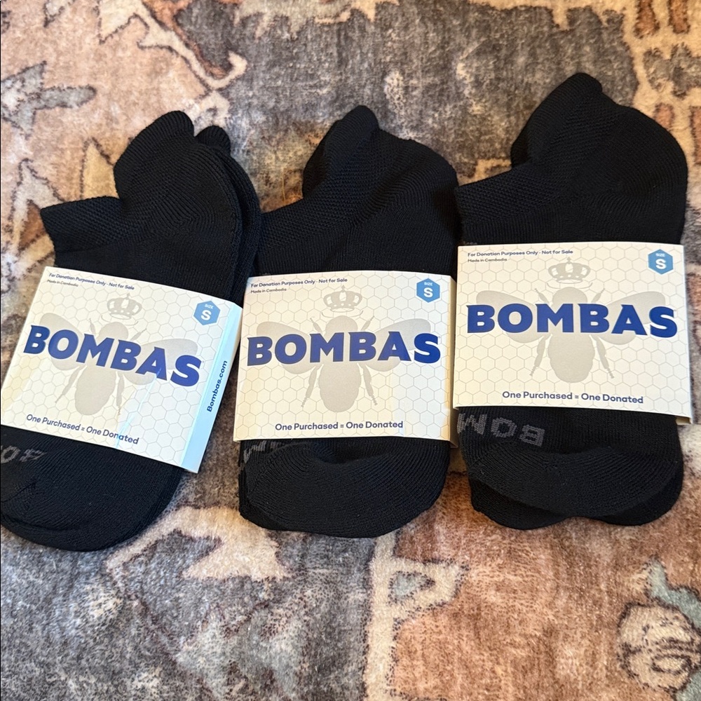 NEW BOMBAS Women's Solids Ankle Socks set of 3